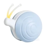 Cheerble Wicked Snail modrá / Interaktívna hračka pre mačky / 2 rýchlostné režimy / LED / výdrž 2 h (CWJ02)