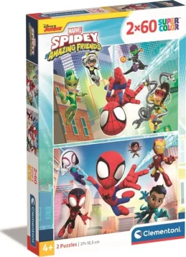 Clementoni PUZZLE Spidey a jeho úžasní priatelia /2x60 dielikov/ od 4 rokov