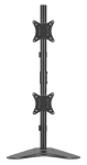 Equip čierna / Stolný držiak pre dva monitory / 17-32" / vertikálne 360° / 9 kg / VESA 75-100 mm (650128)
