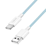 LogiLink USB-A - USB-C 1,5m modrá / Nylonový kábel / USB 2.0 / 60 W / Rýchlonabíjanie (CU0331)