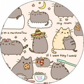 Jedlý papier Pusheen tapeta 19,5 cm - Pictu Hap - Pictu Hap