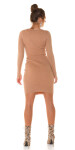 Sexy fine knit dress with pearl detail CAPPUCCINO Einheitsgroesse