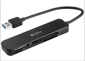 Sandberg USB 3.0 Pocket Card Reader čierna / čítačka pamäťových kariet / USB-A 3.0 / MicroSD amp; SD amp; MS amp; MMC (134-32)