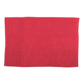 MSV Kúpeľňová predložka CHENILLE červená / Mikrovlákno / Protišmyková / 40 x 60 cm