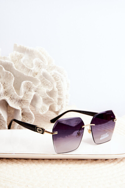 Dámske slnečné okuliare s UV filtrom čierno-zlaté Univerzální