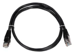 Extralink CAT5e FTP čierna / Patch kábel / RJ45-RJ45 / 1 m / PVC