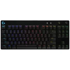 Logitech G PRO čierna / Herná klávesnica / UK layout / kábel USB-A / RGB Lightsync / bez num. klávesov / GX Blue Clicky (920-009426)