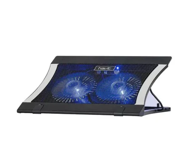 Havit F2051 čierna / chladiaca podložka pre notebook / pre 9” - 17” / 2x ventilátor / modré podsvietenie (F2051-9373)