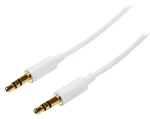 StarTech Slim Audio Jack 3.5mm biely / Kábel / Jack 3.5mm - Jack 3.5mm / 2 m (MU2MMMSWH)