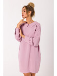 Dámske košeľové šaty M740 Powder pink - MOE M pudrovo-růžová