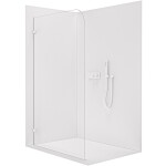 CERANO - Sprchová zástena Walk-in Orbis Ľ/P - 8 mm - biela matná, transparentné sklo - 90x200 CER-682384