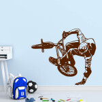 Veselá Stena Samolepka BMX Freestyle Farba: zelená, Veľkosť: 80 x 70 cm