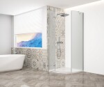 GELCO TRINITY CHROM štvrťkruhový kút 900x900 ľavý, matné sklo, GT6590ML-CH GT6590ML-CH