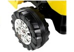 Mamido Detský elektrický traktor Power s radlicou žltý