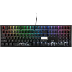 Ducky One 2 PBT Cherry MX-Speed-Silver čierna / herná klávesnica / podsvietená / mechanická / drôtová USB-C / US (DKON1808ST-PUSPDAZT1)