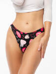 Dámske tangá Kiss Me Simple String Black mix - Julimex XL černá- MIX barev