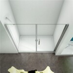 H K - Sprchové dvere MELODY DW1 152 jednokrídlové dvere 148-152x195cm (dvere 80 + bočná stena 76) SE-MELODYDW1152B