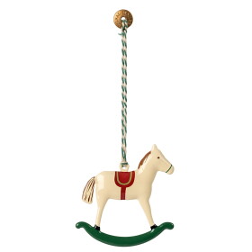 Maileg Vianočná ozdoba Rocking Horse 6 cm