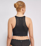 Dámsky top ZERO Feel Bliss Crop Top - BLACK - black 0004 - SLOGGI BLACK L