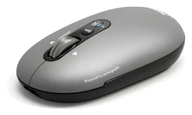 PORT CONNECT Pure MAC šedá / Bezdrôtová nabíjacia myš / Bluetooth / FreeWheel / 3200 DPI (910009)