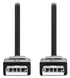 Nedis / Kábel USB 2.0 / USB-A - USB-A / čierny / bulk / 5 m (CCGL60000BK50)