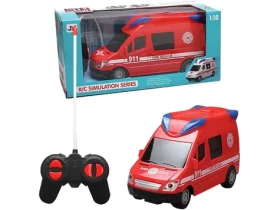 Made 14751 - Auto hasičské na diaľkové ovládanie so svetlom a zvukom 21 cm