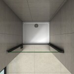 H K - Sprchové dvere jednokrídlové BLACK SAFIR D1 80, 78,7-81,7x 200 cm SE-BLACKSAFIRD180SET