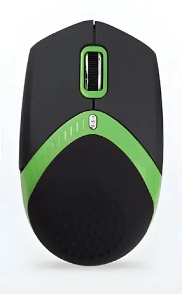 Exactgame AM-M101G čierno-zelená / Ergonomická myš / Optická / 1600 DPI / Drôtová USB (AMEI AM-M101G)