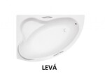 BESCO - Asymetrická vaňa ADA - Nožičky k vani - Bez nožičiek, Rozmer vane - 140 × 90 cm, Spôsob prevedenia - Ľavé VANADA140L
