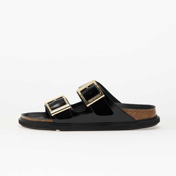 Tenisky Birkenstock Arizona Droplet Buckle Natural Leather Patent High-Shine Black EUR 39