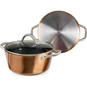 Luxusný hrniec Copper medené prevedenie vhodný na indukciu 24x10 cm rad profi - Ibili - Ibili