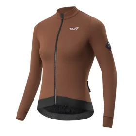 Rockbros YDWT006 hnedá / Dámsky cyklistický dres / zateplený / jeseň-zima / veľkosť S