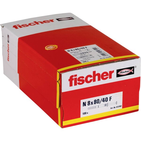 Fischer klincová hmoždinka 80 mm 8 mm 513702 100 ks; 513702