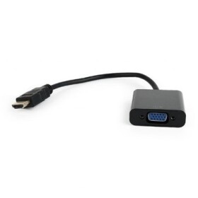 Gembird adaptér HDMI-A (M) na VGA (F) / kábel 15 cm / čierna (A-HDMI-VGA-04)