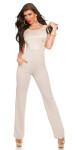 Sexy KouCla jumpsuit with lace and zip