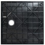 BESCO - Štvorcová sprchová vanička VEXO - čierna - Farba - Čierna , Nožičky k vani - Bez nožičiek, Rozmer A - 80, Rozmer B - 80 VANKVEX80CTVERB