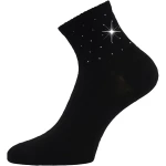 LONKA Ponožky dámské elegantní FLITANA 04 s kamínky ČERNÉ (3 páry) 35-38 126894