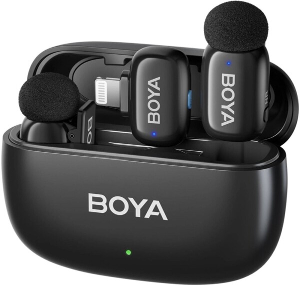 Boya Boya Mini-15 Ultracompact 2.4GHz Wireless Microphone System with Lightning plug(Black)