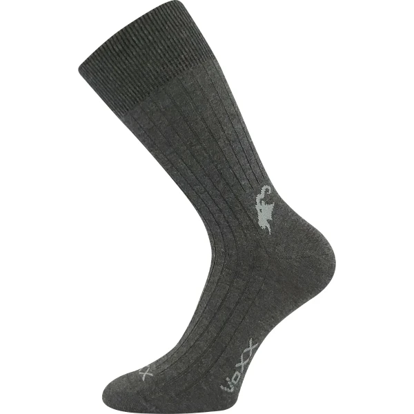 VOXX Ponožky bavlněné CASHMERE LOVE s kašmírem a ionty stříbra ANTRACITOVÉ (3 páry) 35-38 120978