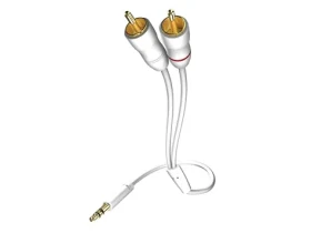 In-akustik Star Audio kábel biela 1.5 m / 3.5mm jack - 2x Cinch (3100015)