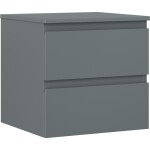 MEXEN/S - Orio kúpeľňová skrinka pod umývadlo 50 cm s doskou, 2 zásuvky, grafit mat 91A10-05047-2-BFFC66