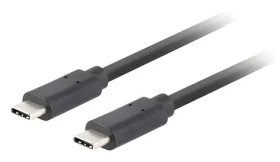 Lanberg USB-C na USB-C 1.8 m čierna / Kábel USB-C / USB 3.2 Gen 2 / 100 W (CA-CMCM-32CU-0018-BK)