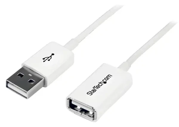 StarTech Kábel USB 2.0 A (M) - A (F) 1m biela / Predlžovací kábel / 480 Mbit/s (USBEXTPAA1MW)