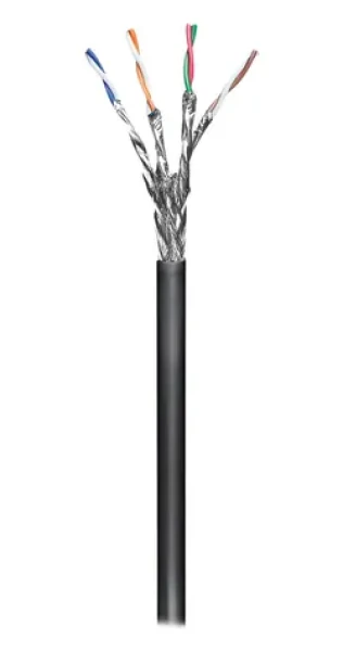 Goobay 77624 čierna / Inštalačný kábel / CAT6 / S/FTP / vonkajšie (77624)