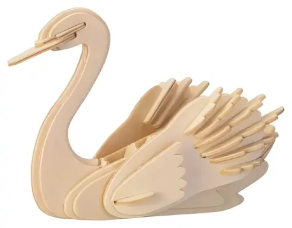 Woodcraft Drevené 3D puzzle Labuť