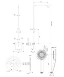 OMNIRES - Y termostatický sprchový stĺp chróm /CR/ Y1244X/6CR