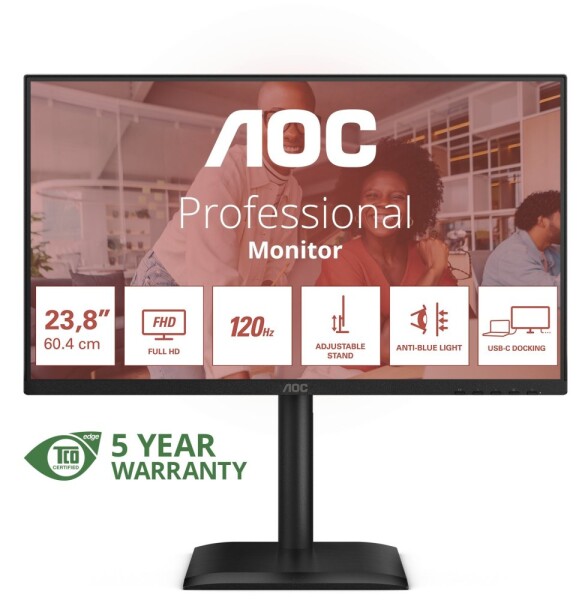 AOC AOC 60,5cm (23,8") 24E4CV 16:09 HDMI+DP+USB-C Lift black