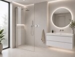 CERANO - Sprchová zástena Walk-in Onyx L-ľavá vzpera - 10 mm - chróm, transparentné sklo - 160x200 CER-8050BD74487