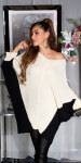 Trendy KouCla bat knit Oversize sweater black Einheitsgroesse