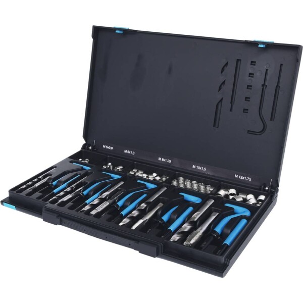 KS Tools 150.6150 Sada na opravu nerezových závitov M5-M12, 130 ks; 150.6150